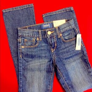 Old Navy Boot Cut Girls jeans med wash NWT 7 slim